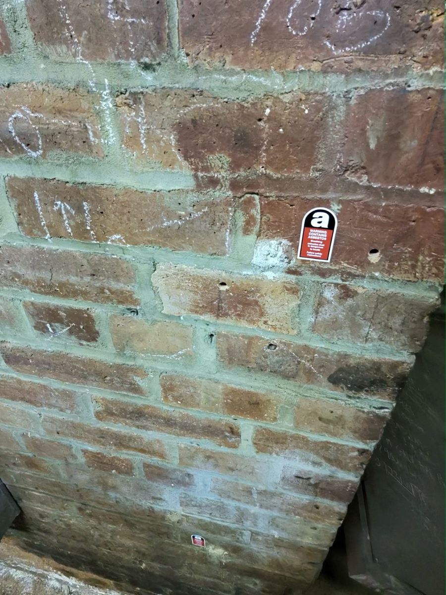 Boiler room insulation debris
